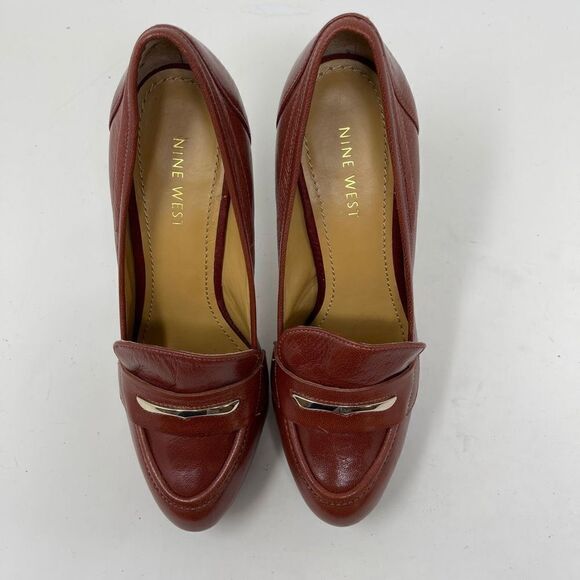 Nine West DancinDark Women's Classic Platform Pumps Slip On Brown Size 6.5 - Picture 2 of 13